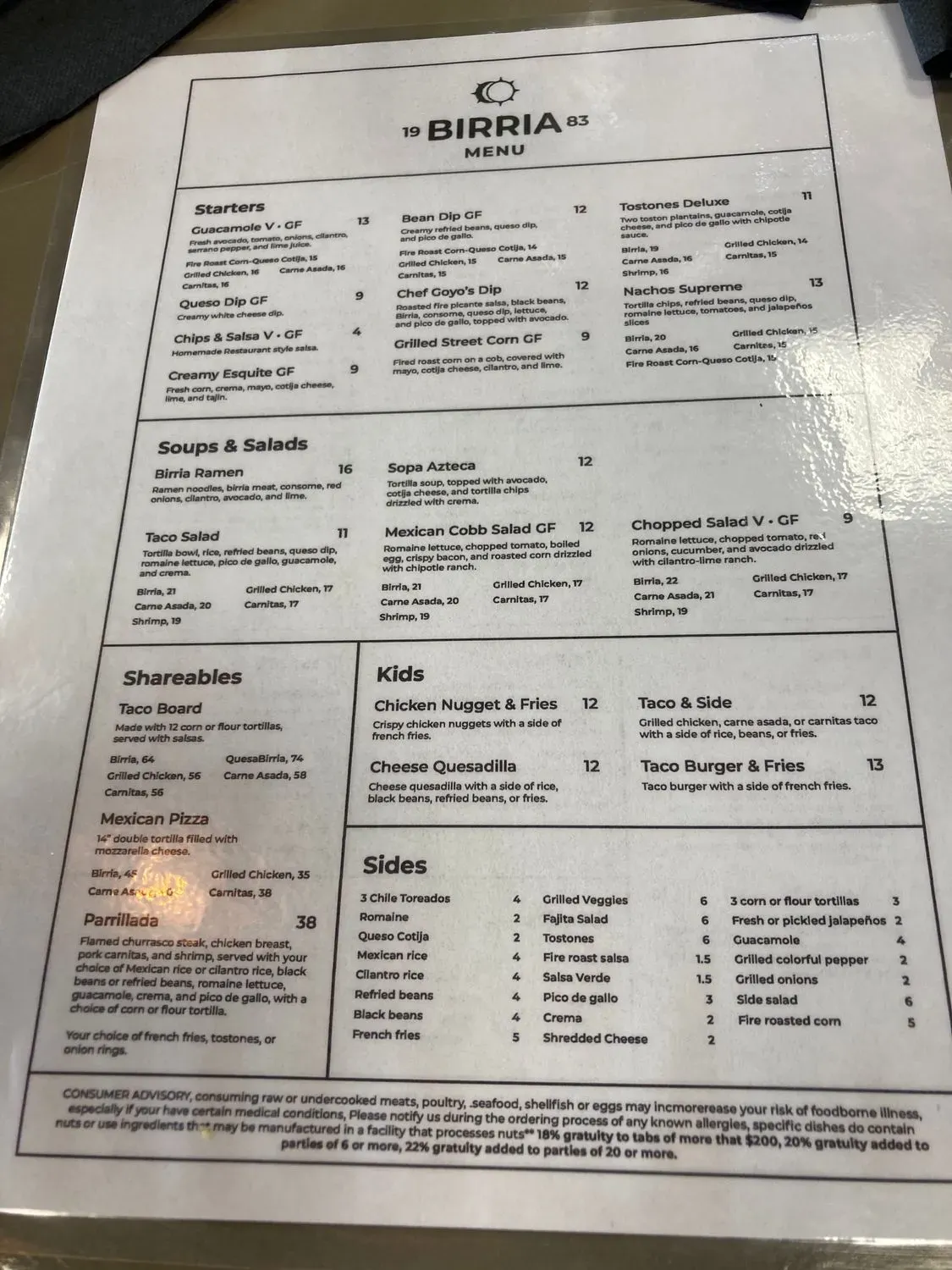 Menu 5