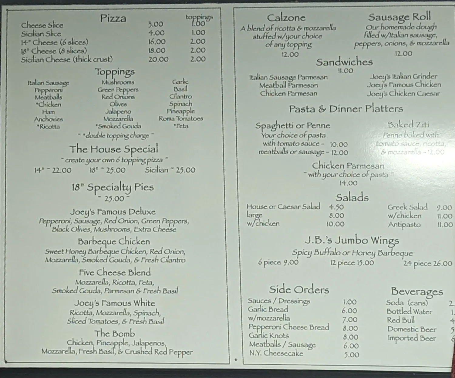 Menu 1