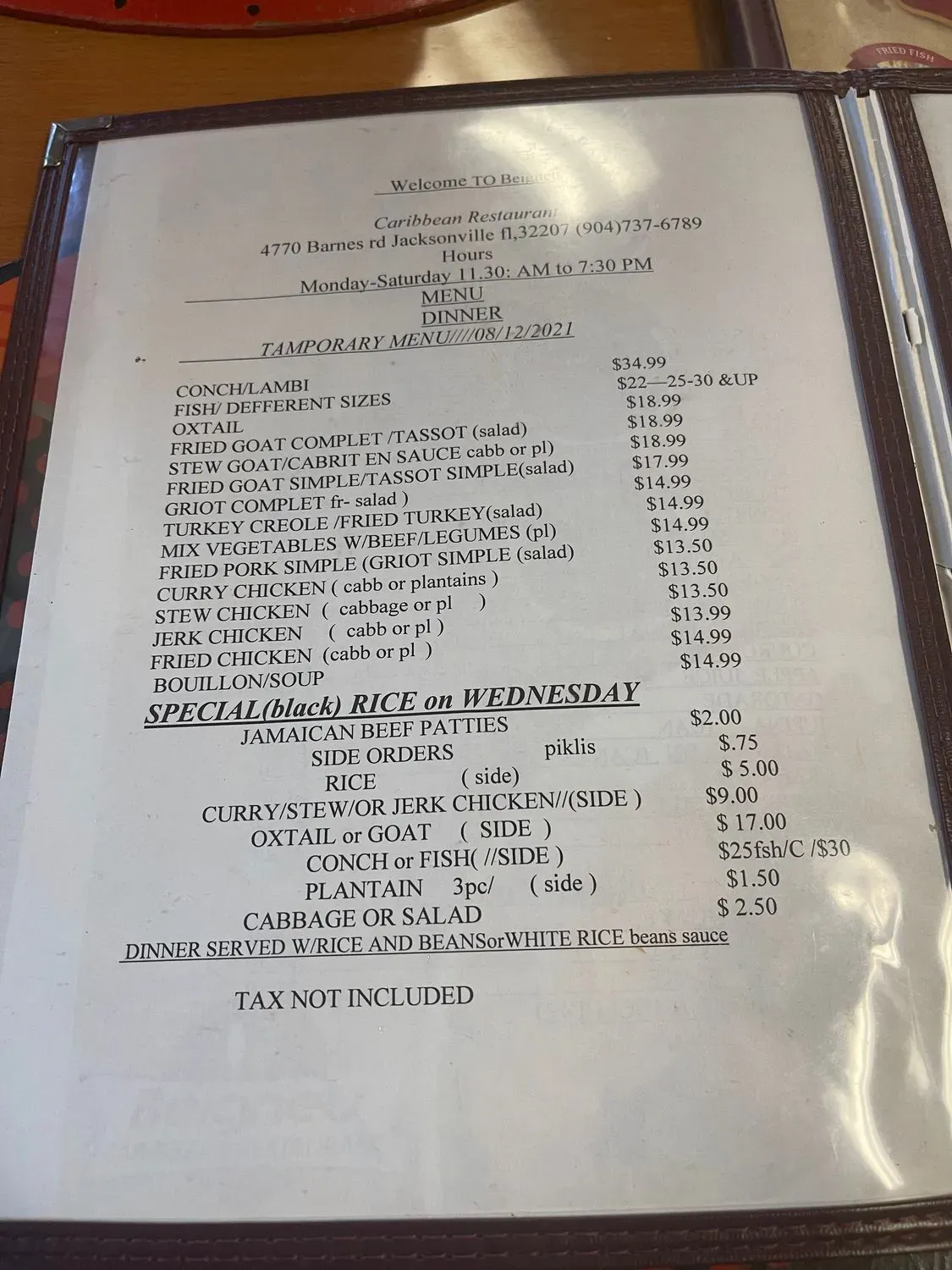 Menu 1