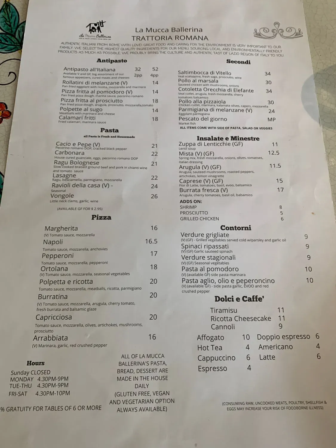 Menu 1