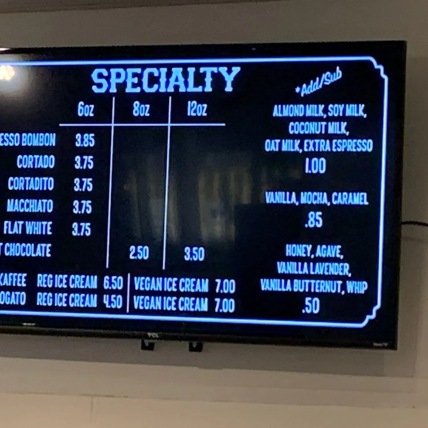 T Menu - Updated February 2024