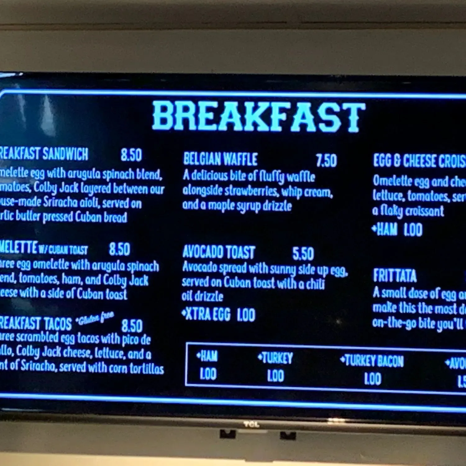 T Menu - Updated February 2024