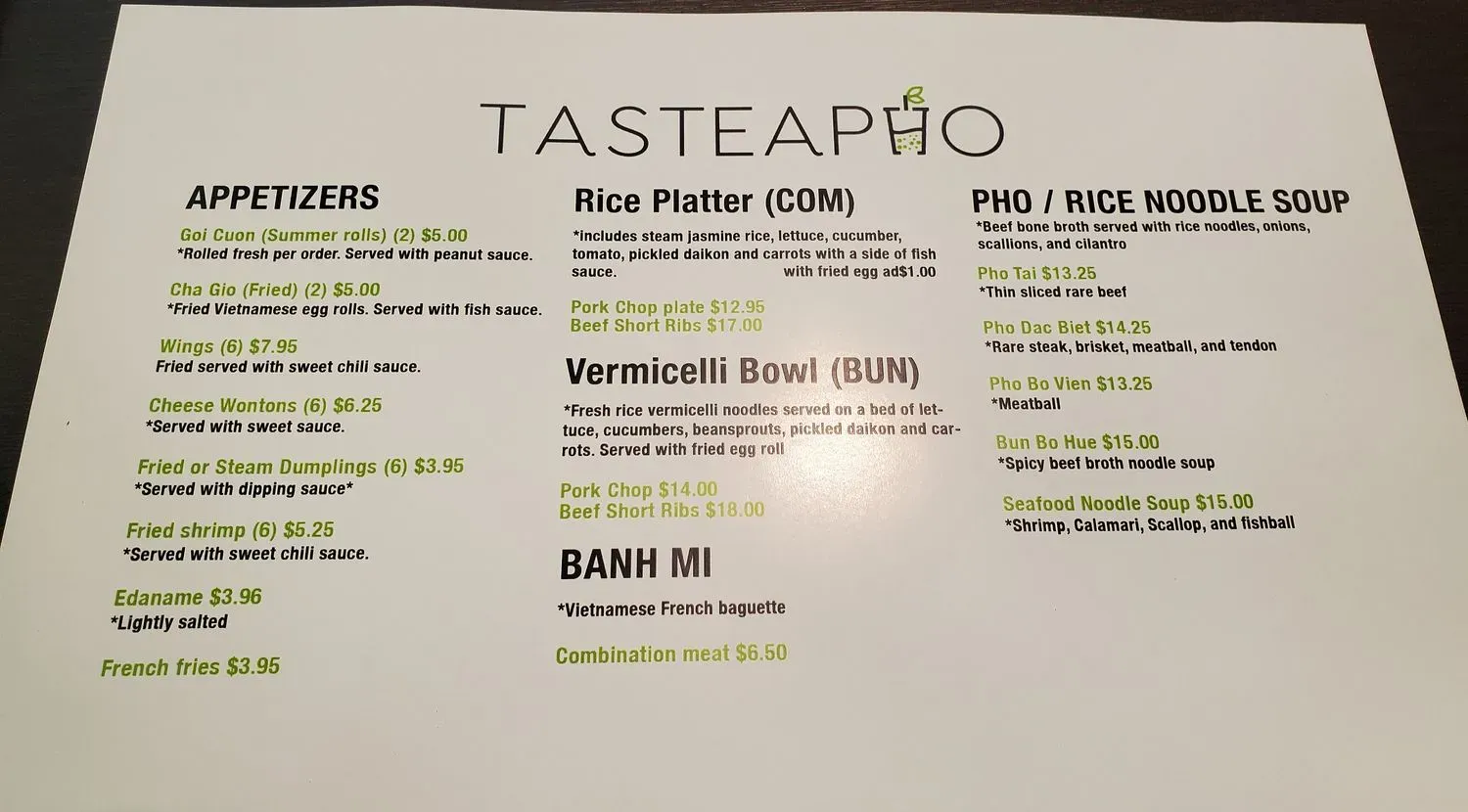 Menu 1