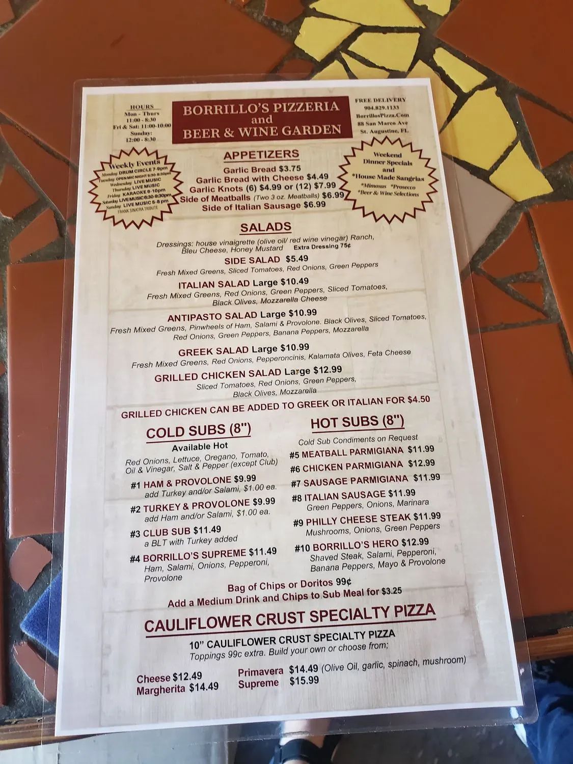 Menu 1