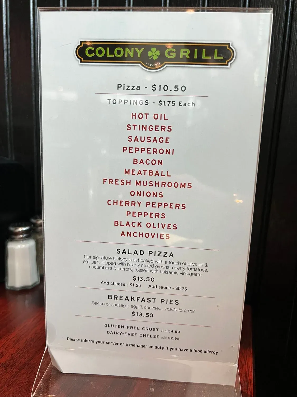 Menu 6