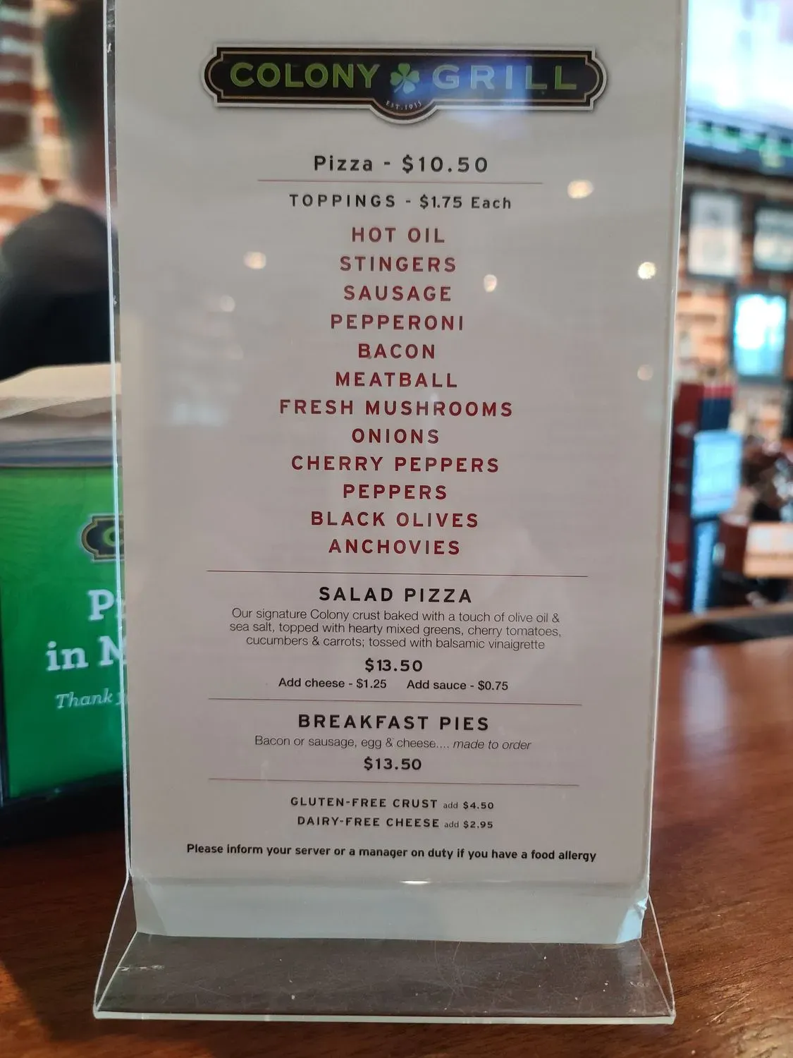 Menu 5