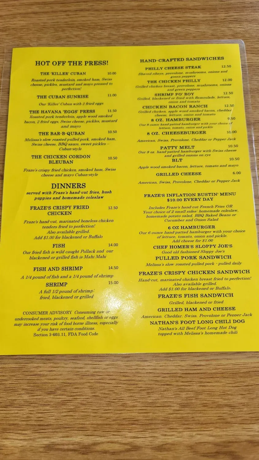 Menu 1