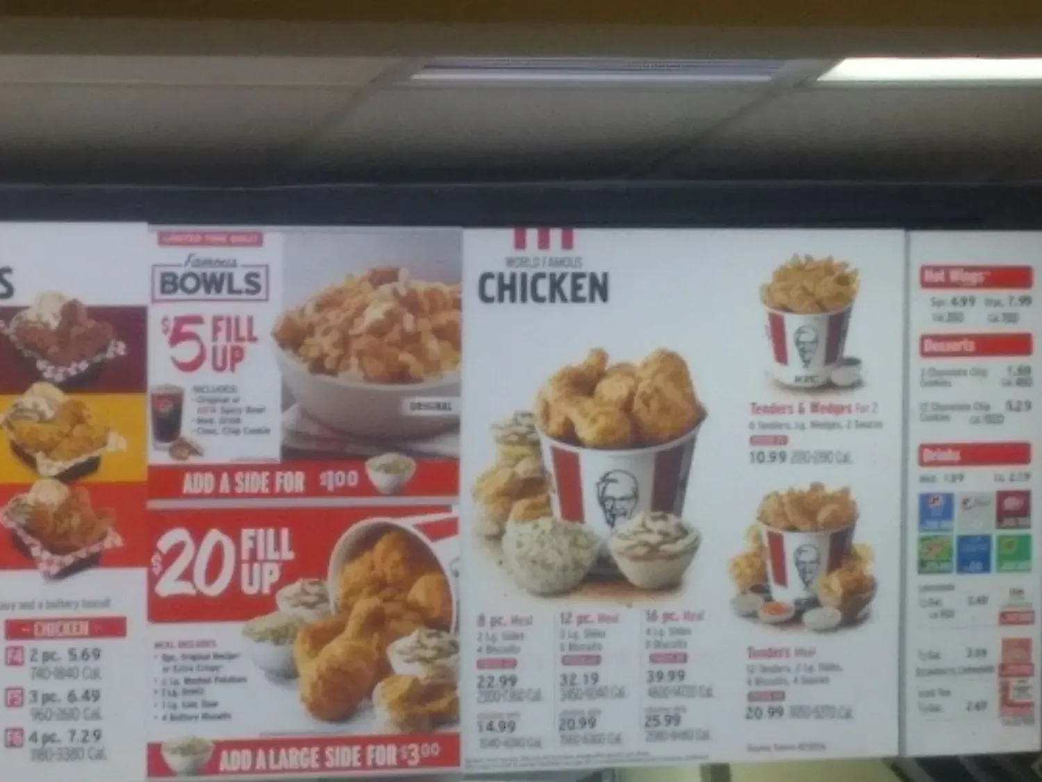 KFC Menu - Updated November 2025