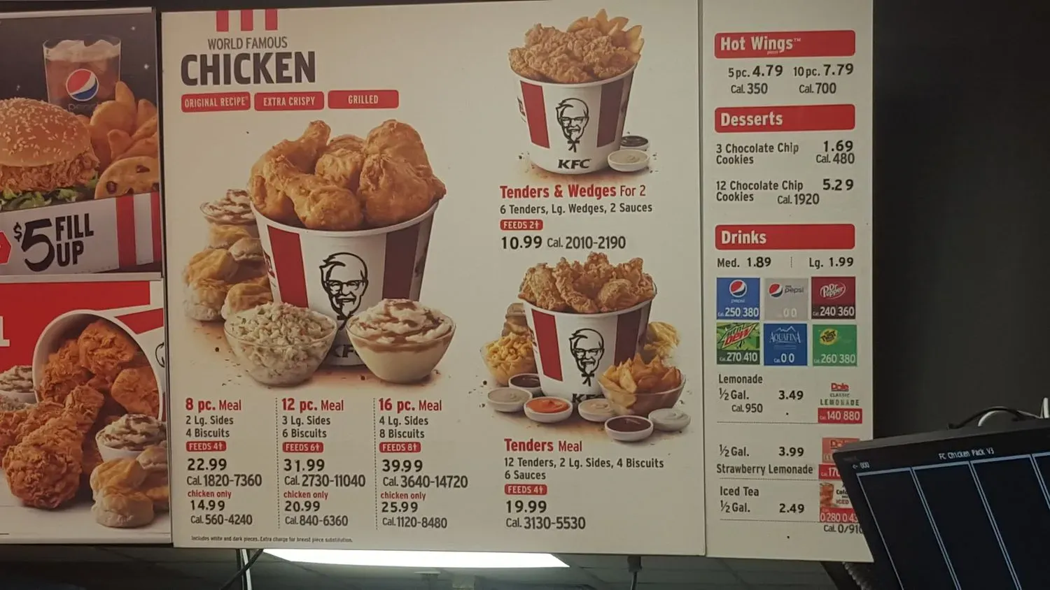 KFC Menu - Updated November 2025