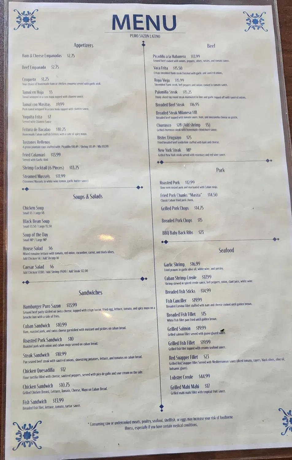 Menu 1