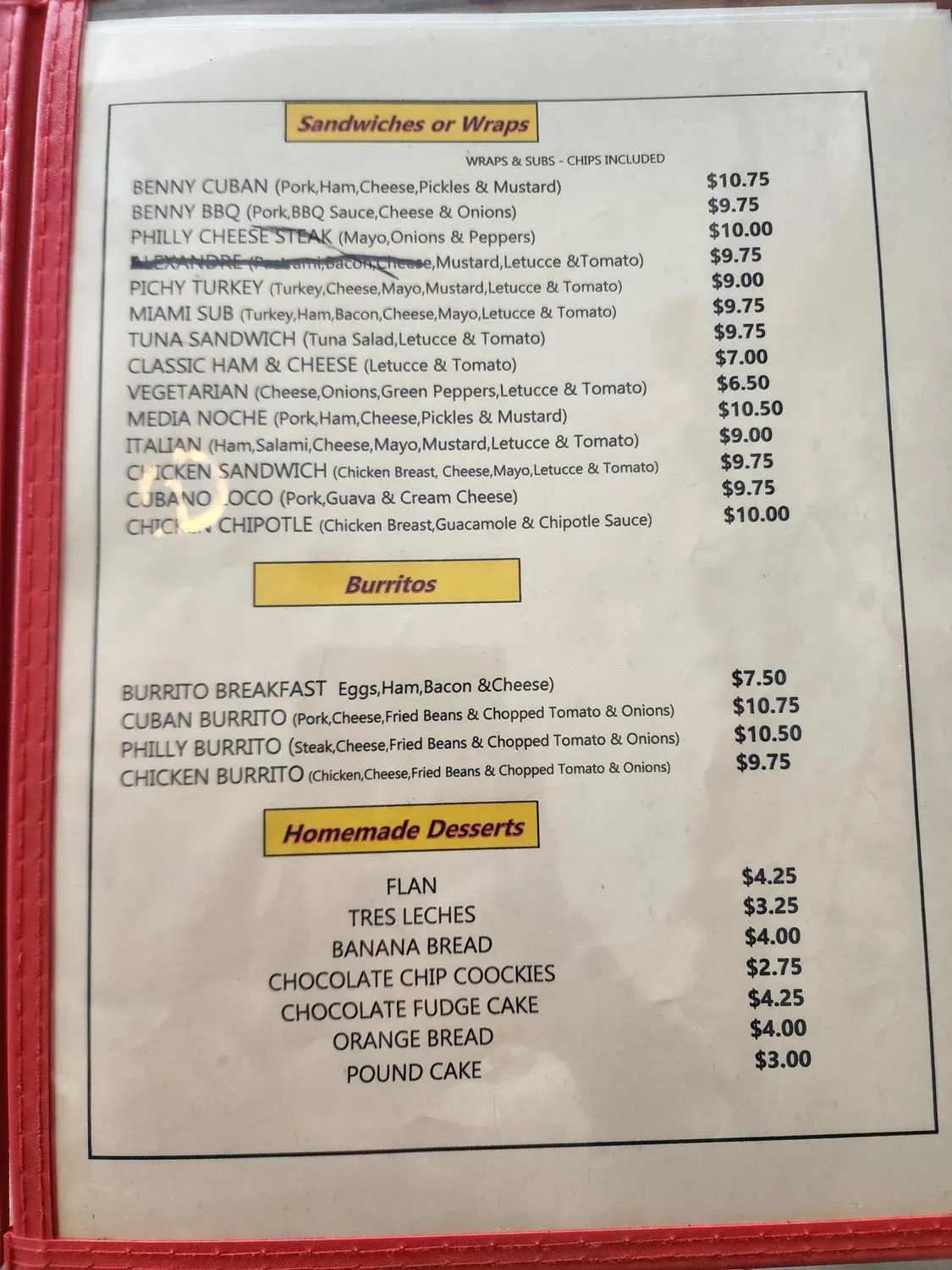 Menu 5