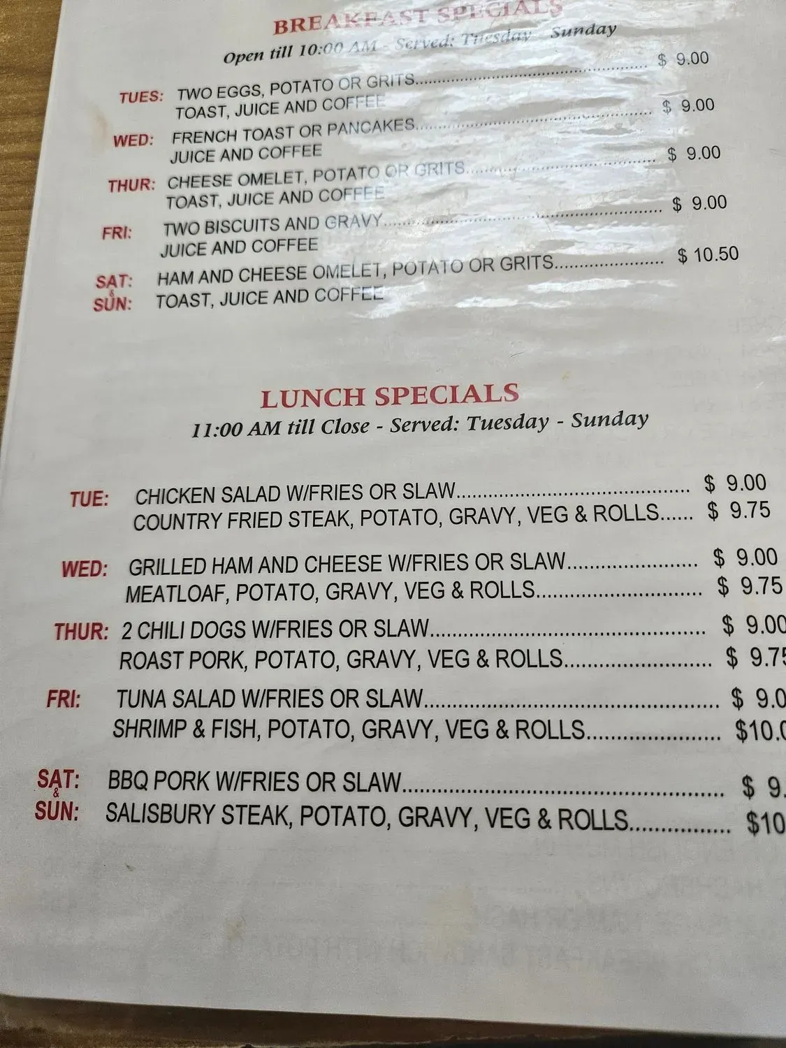 Menu 5