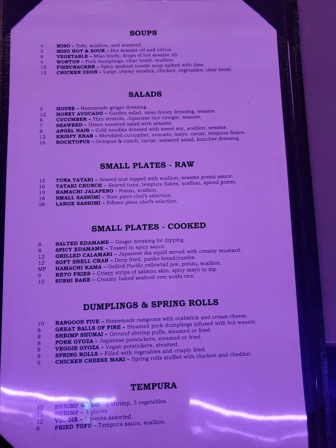 Menu 2