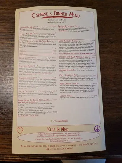 Menu 1