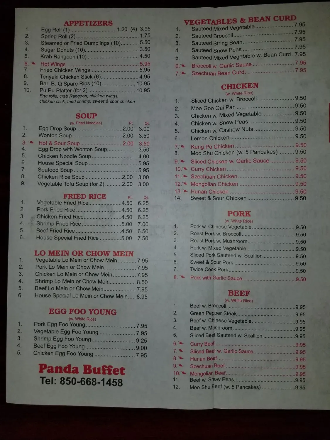 Menu 1