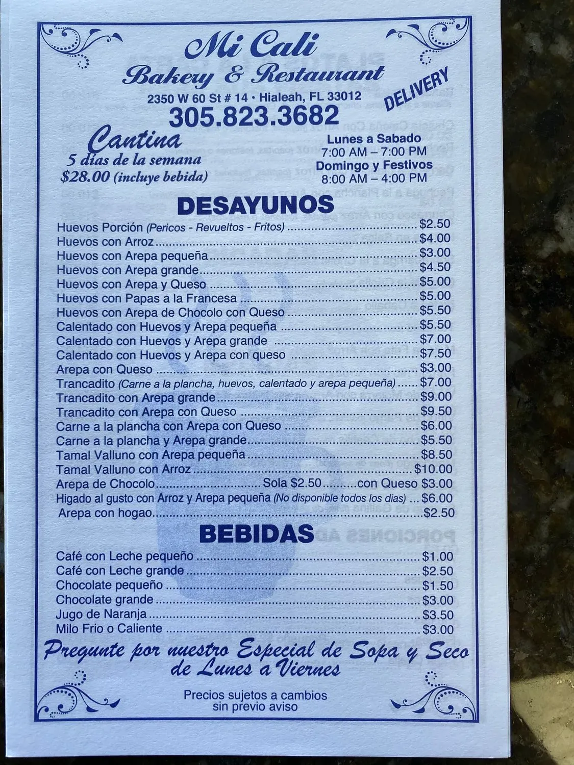 Menu 1