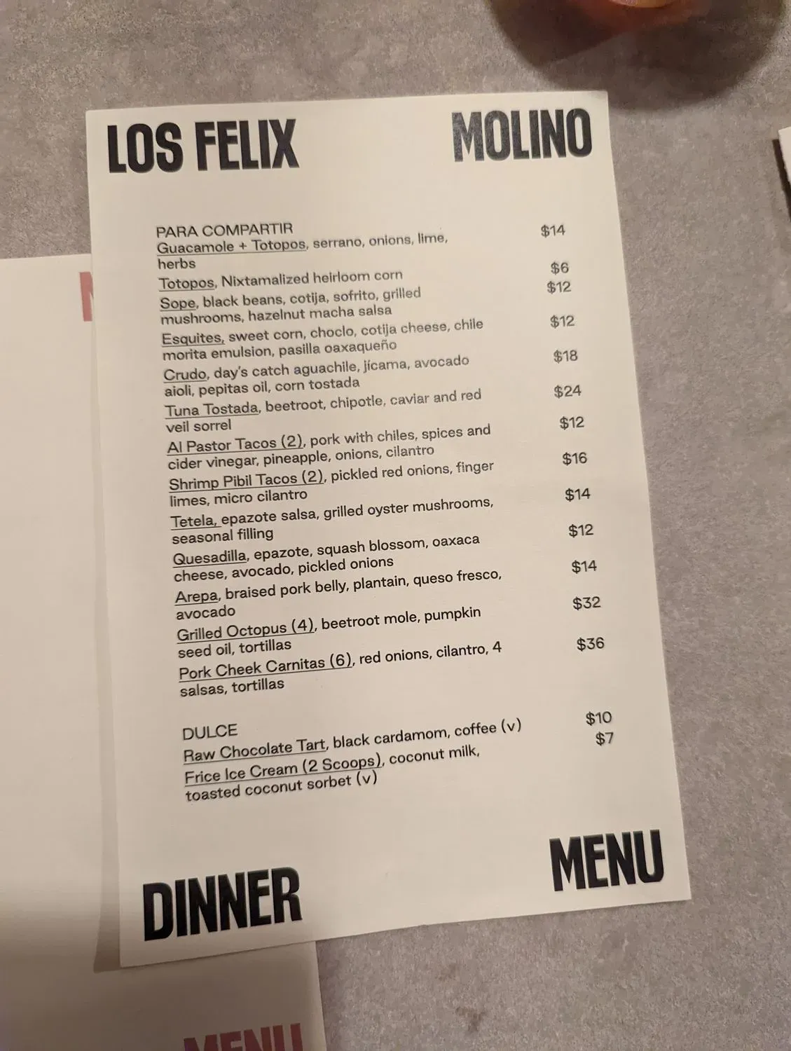 Menu 5