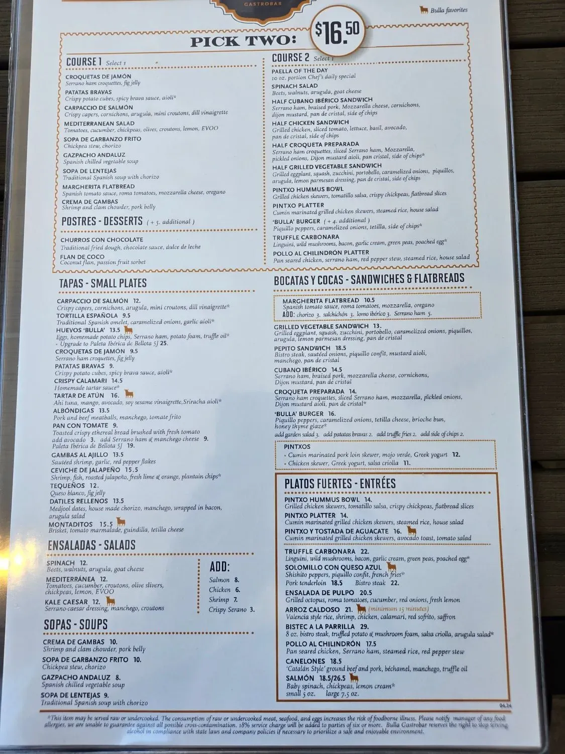 Menu 1