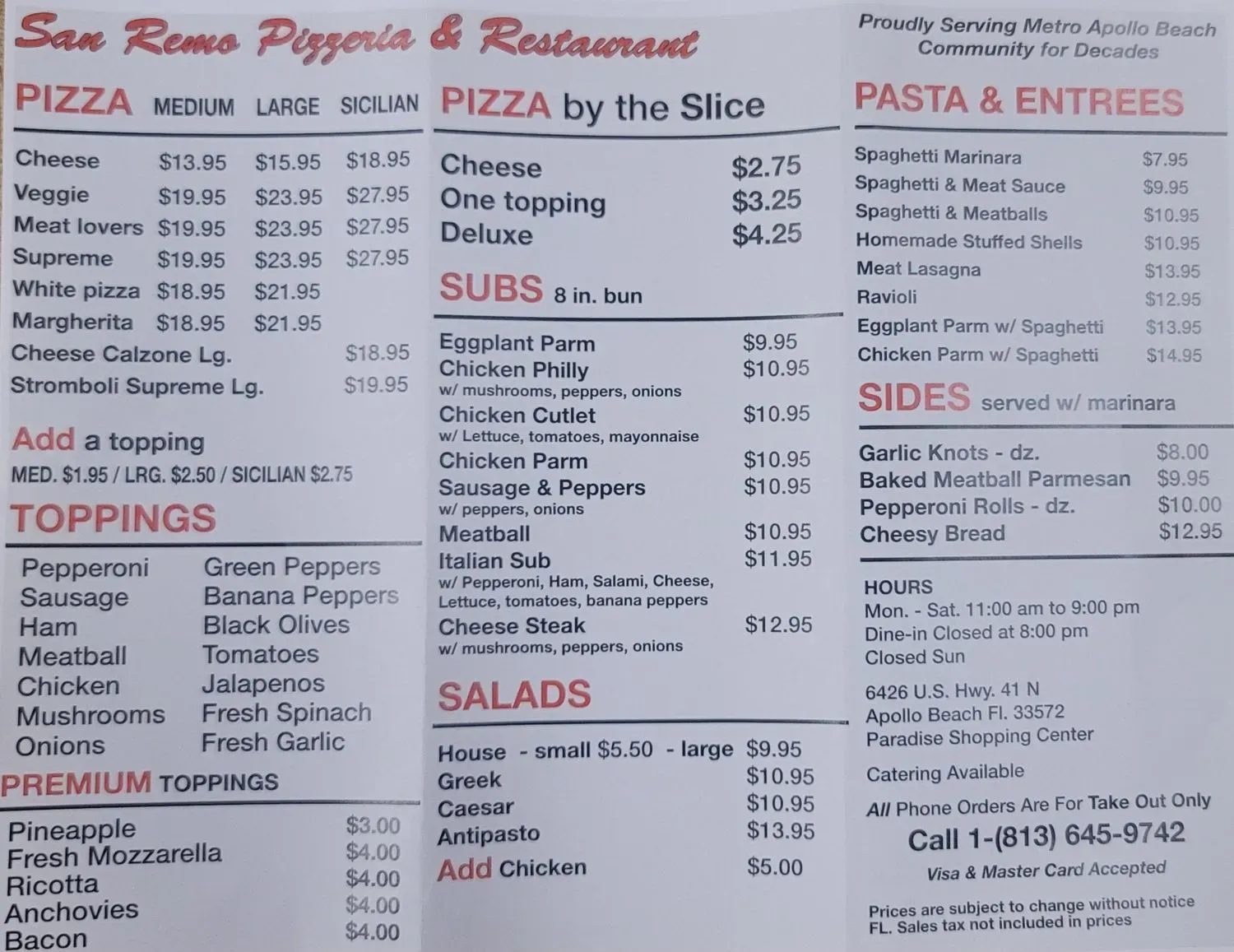 Menu 1