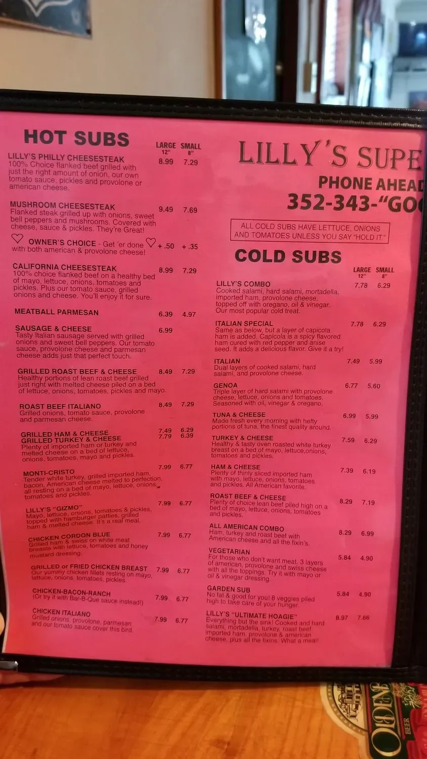 Menu 5