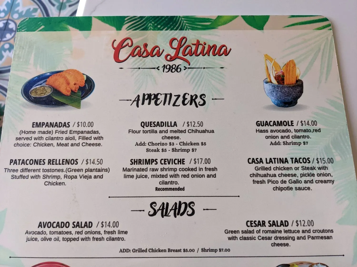 Menu 2