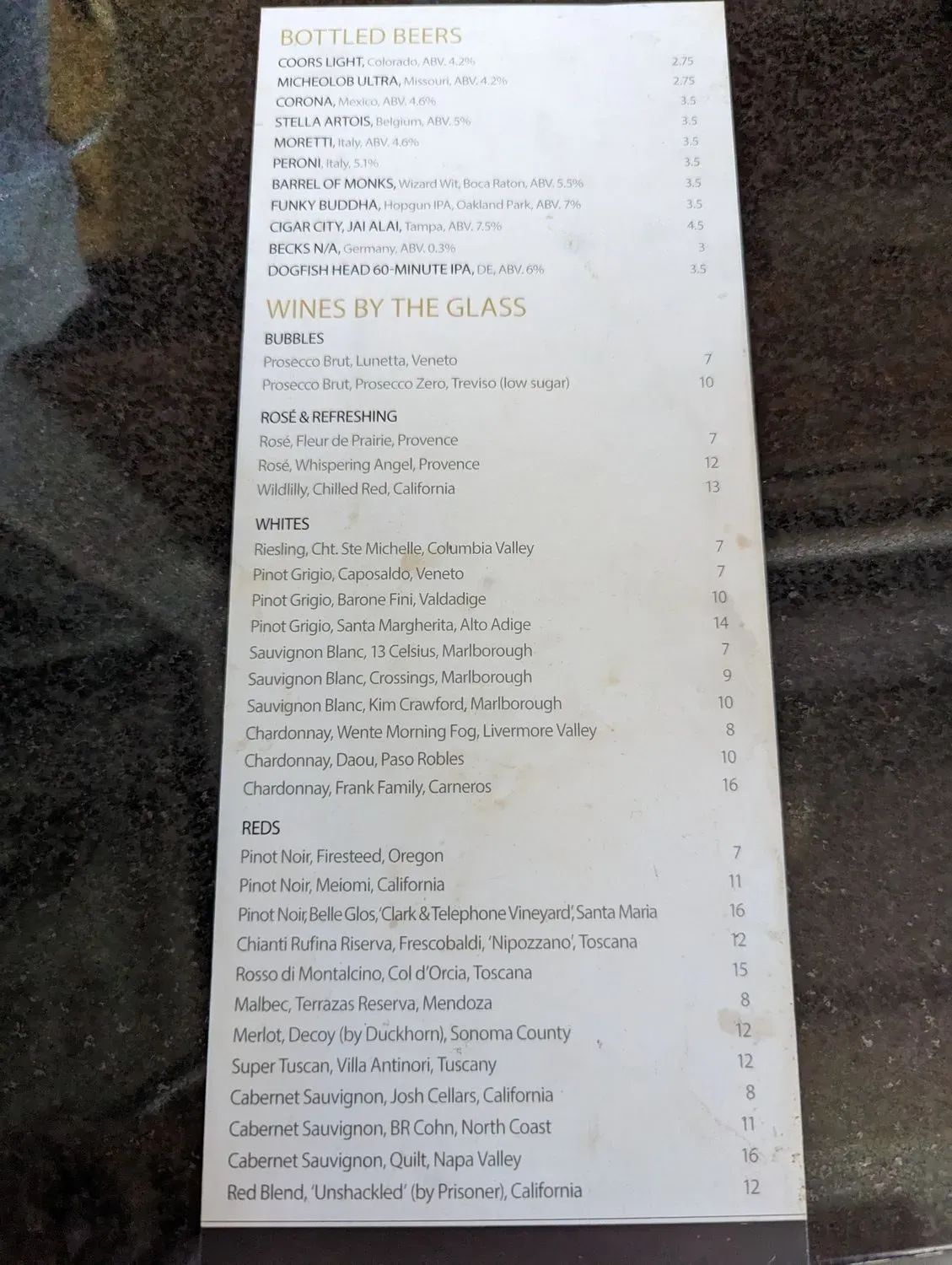 Menu 5