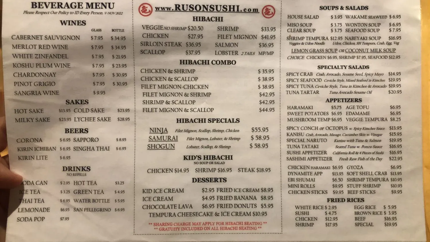 Menu 1