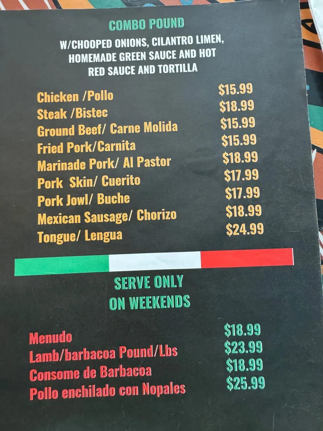 Menu 5