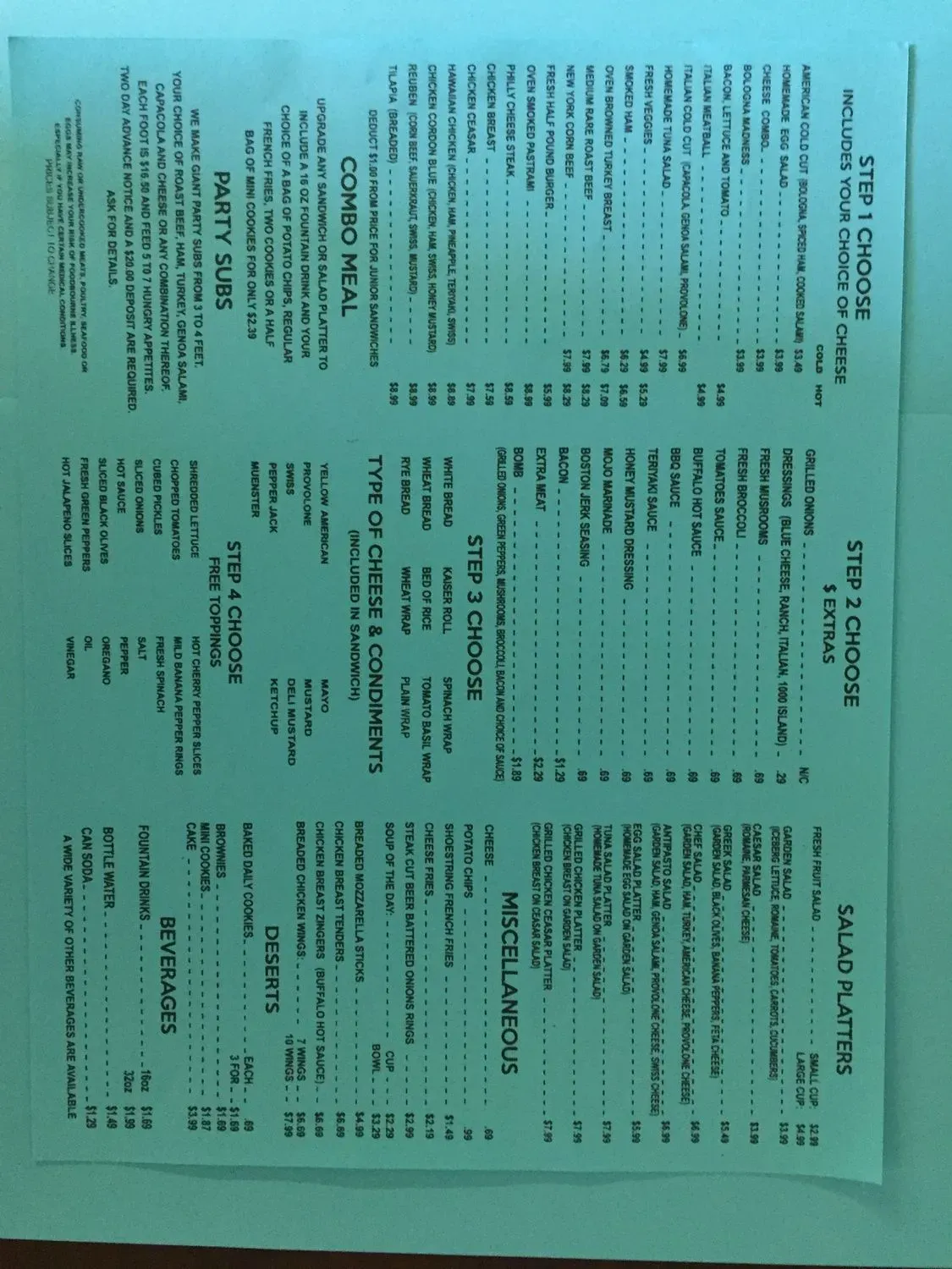 Menu 4