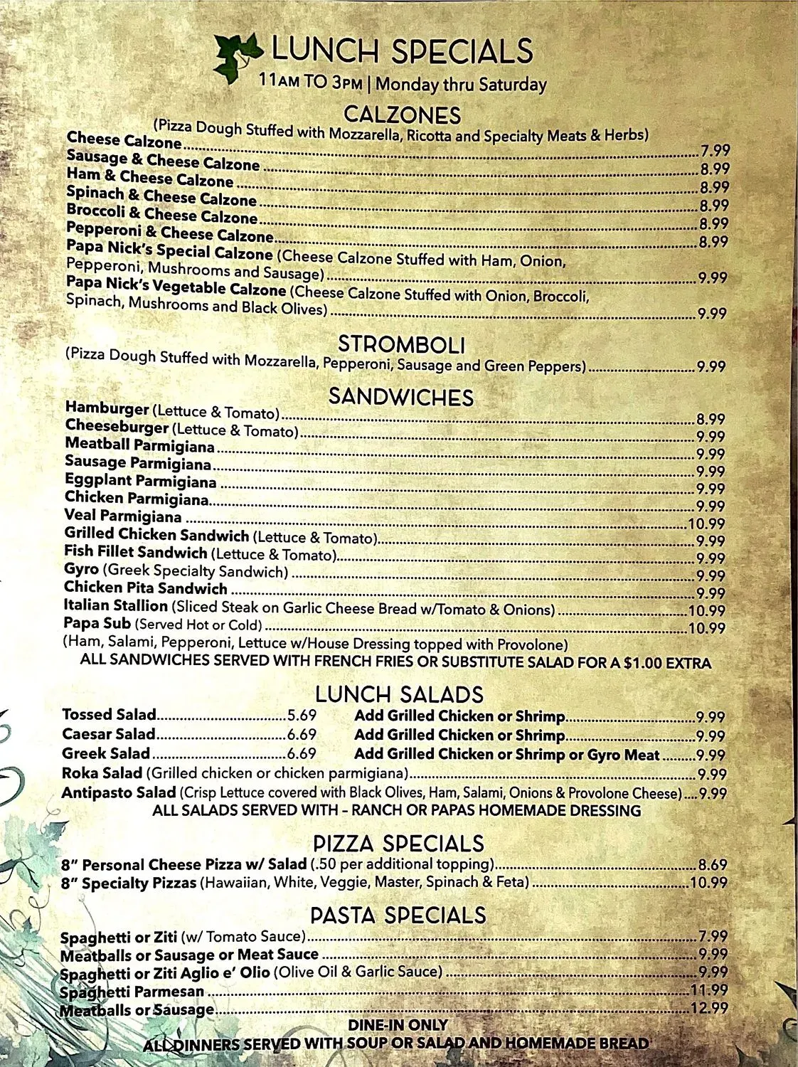 Menu 1