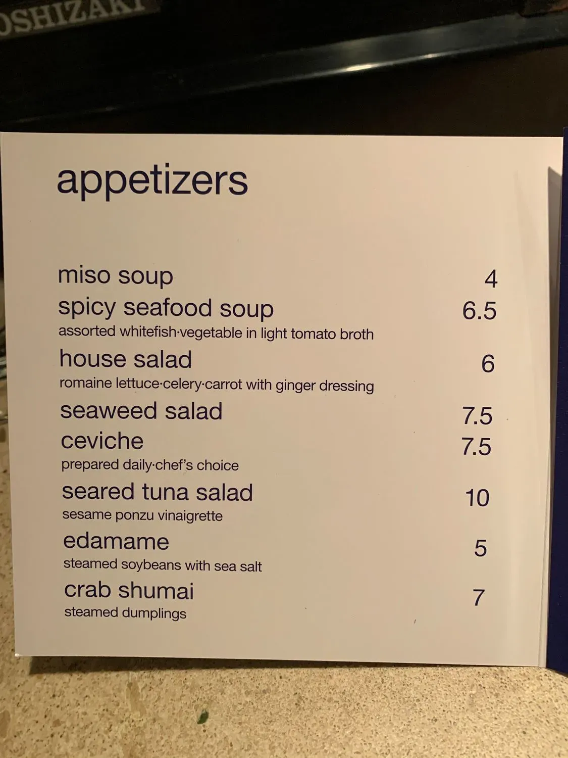 Menu 6