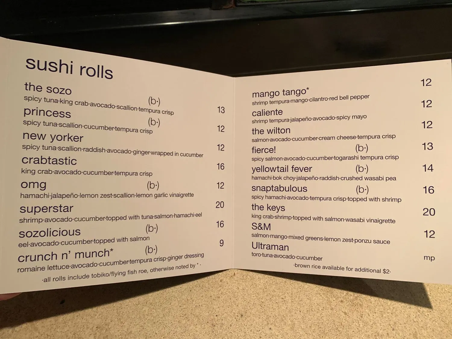 Menu 5