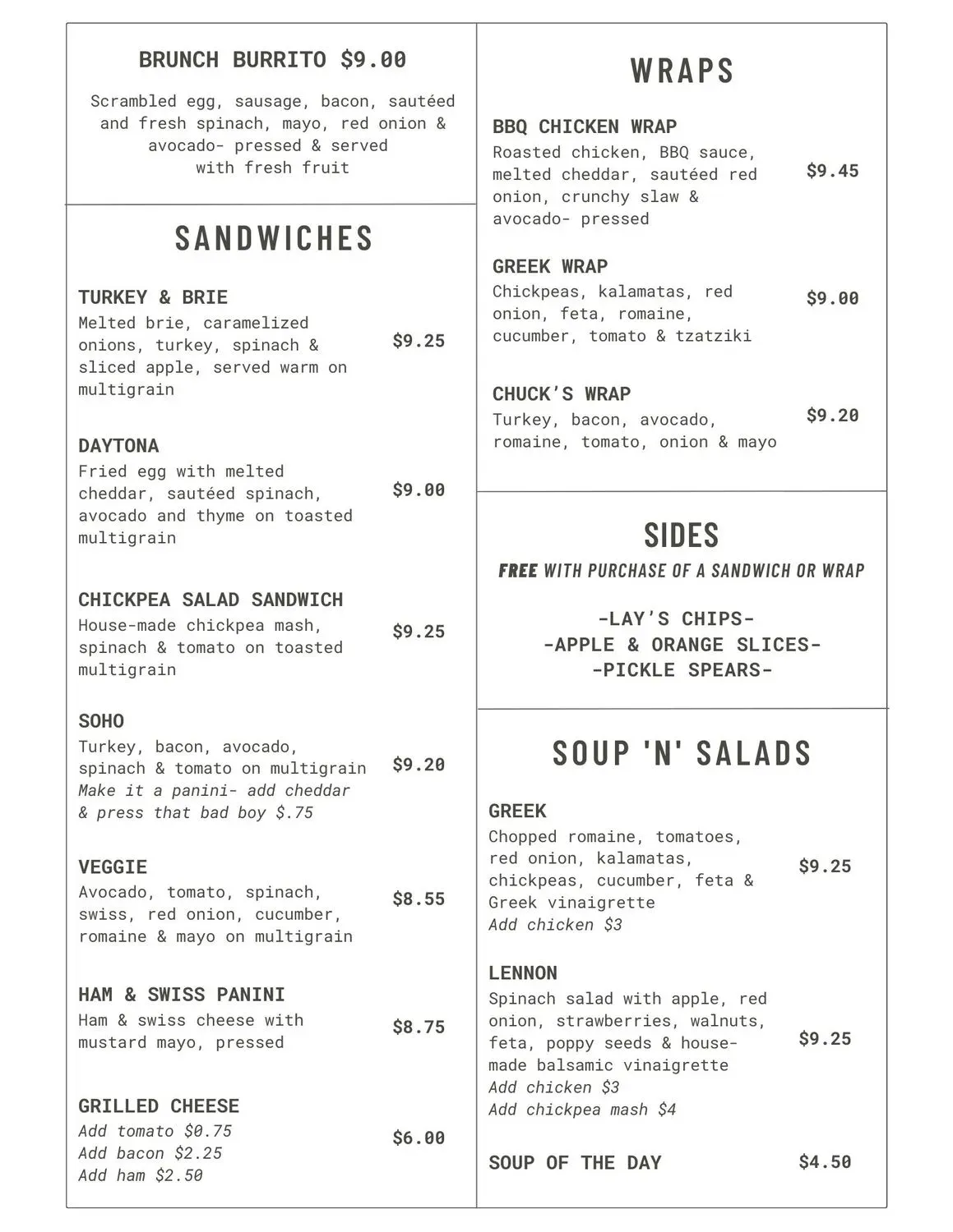 Menu 2