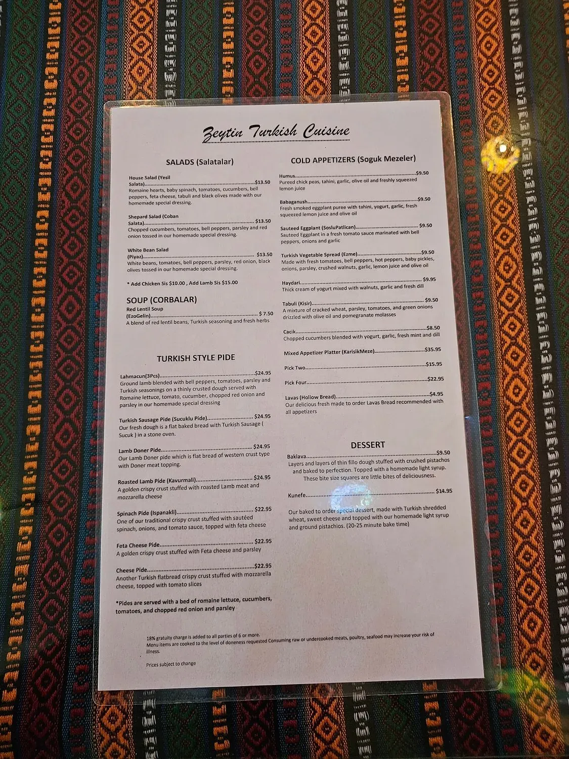 Menu 5