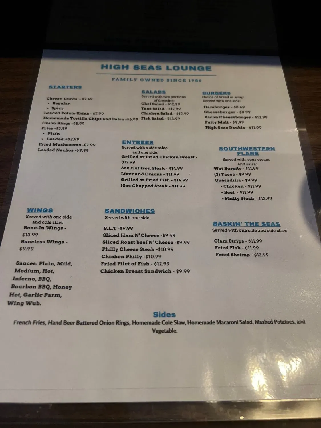 Menu 1