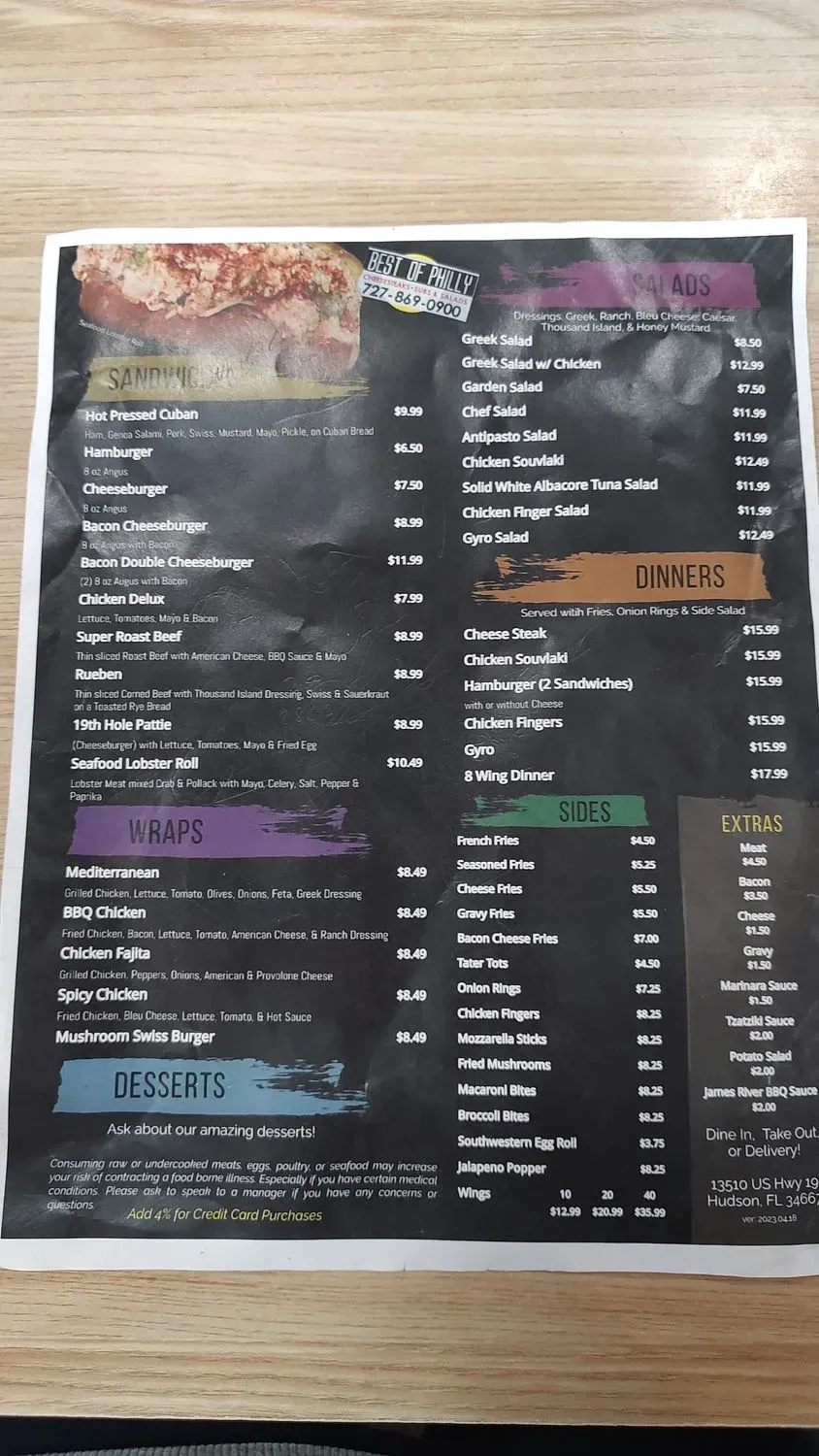 Menu 5