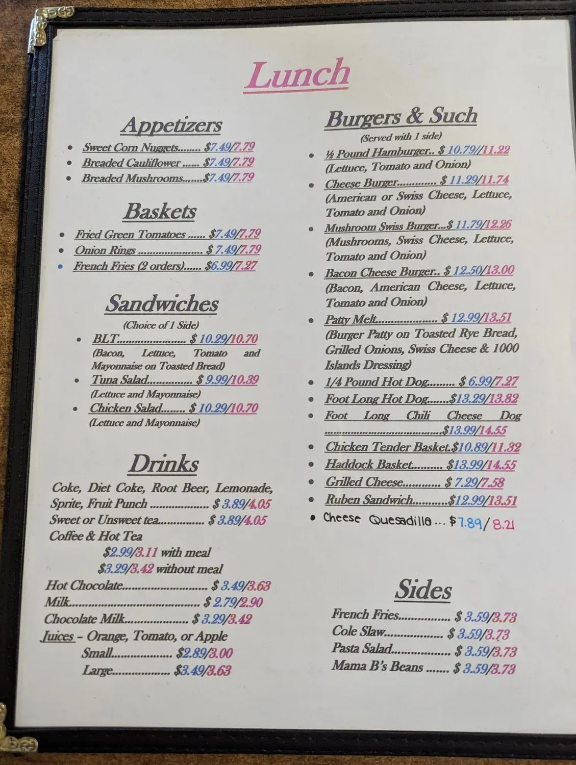 Menu 1