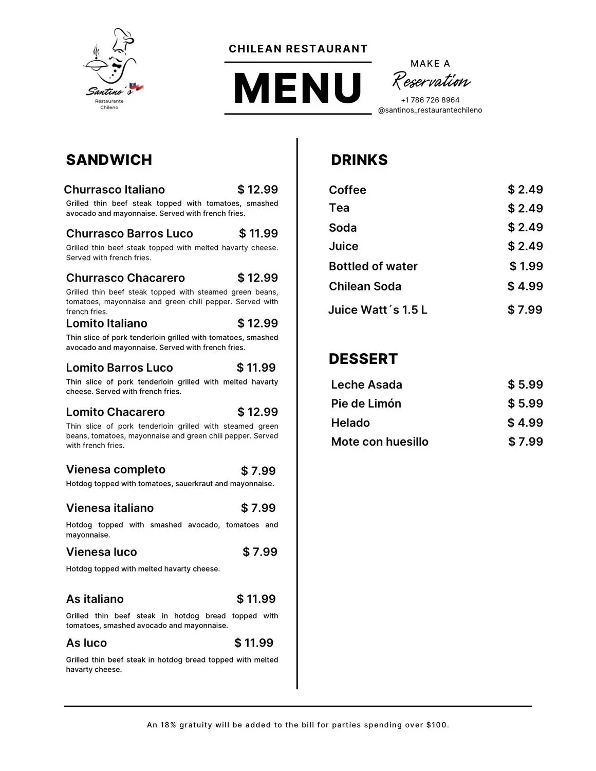 Menu 1