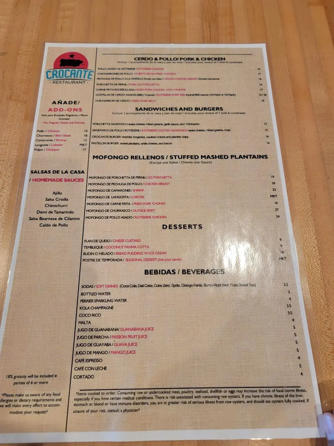 Menu 1