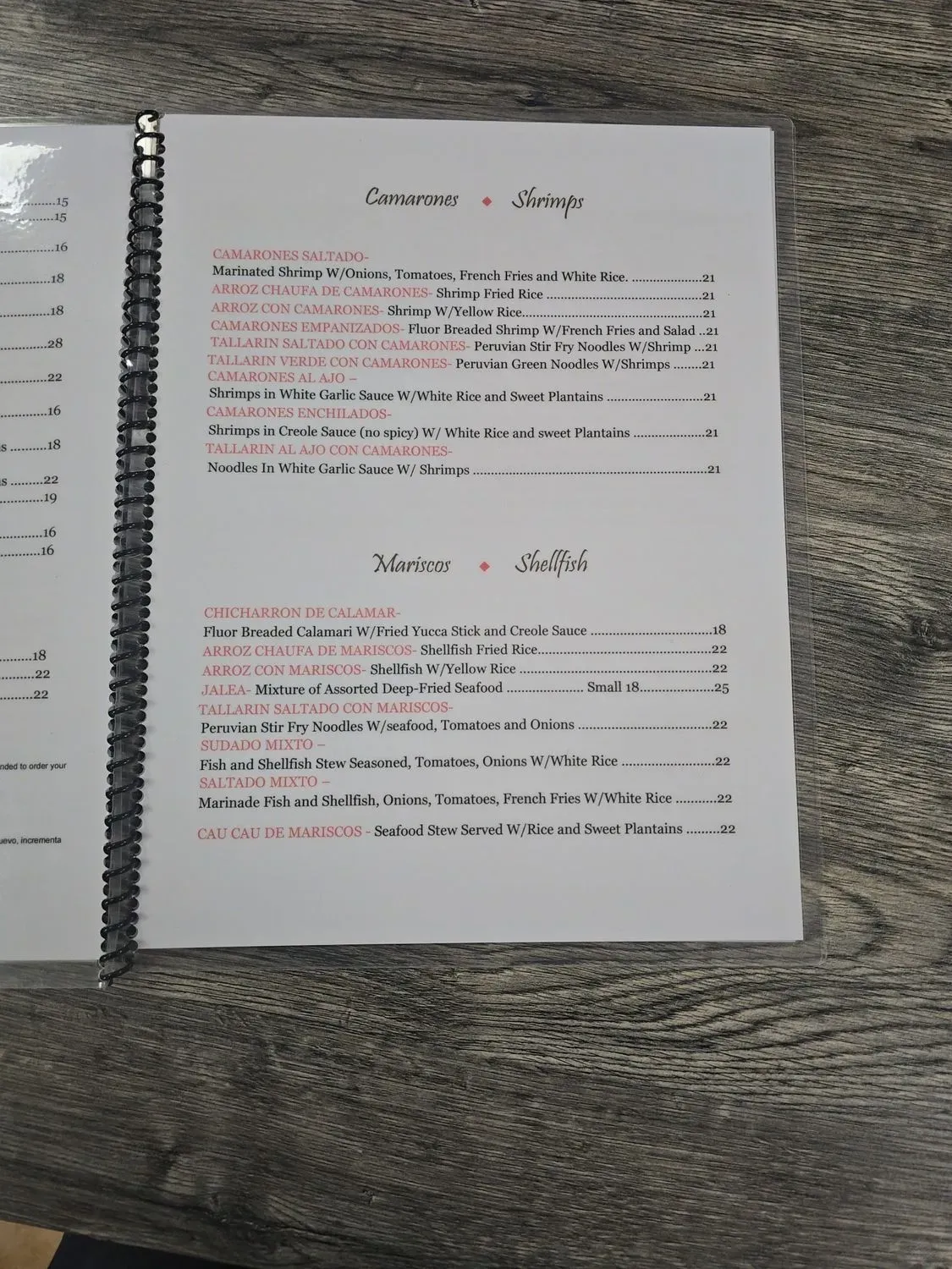 Menu 5