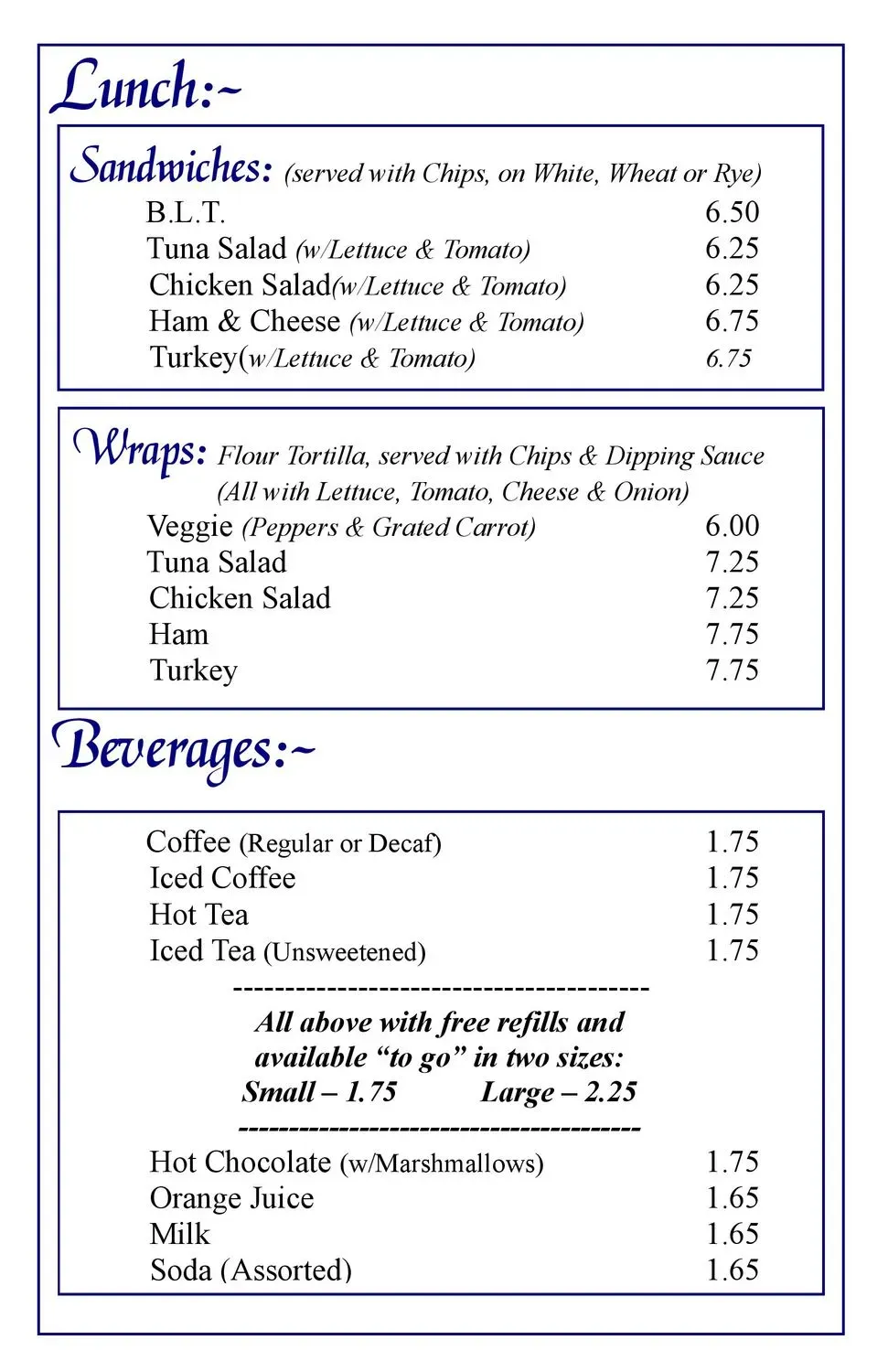 Menu 5