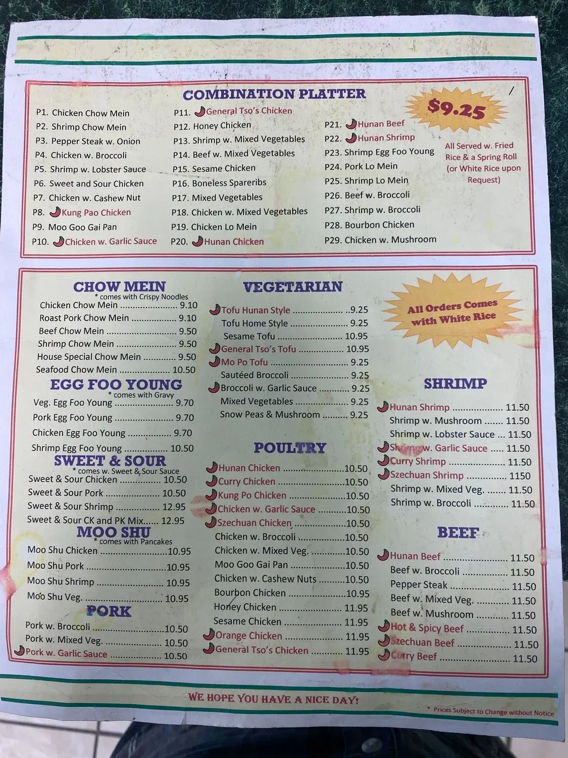 Menu 2