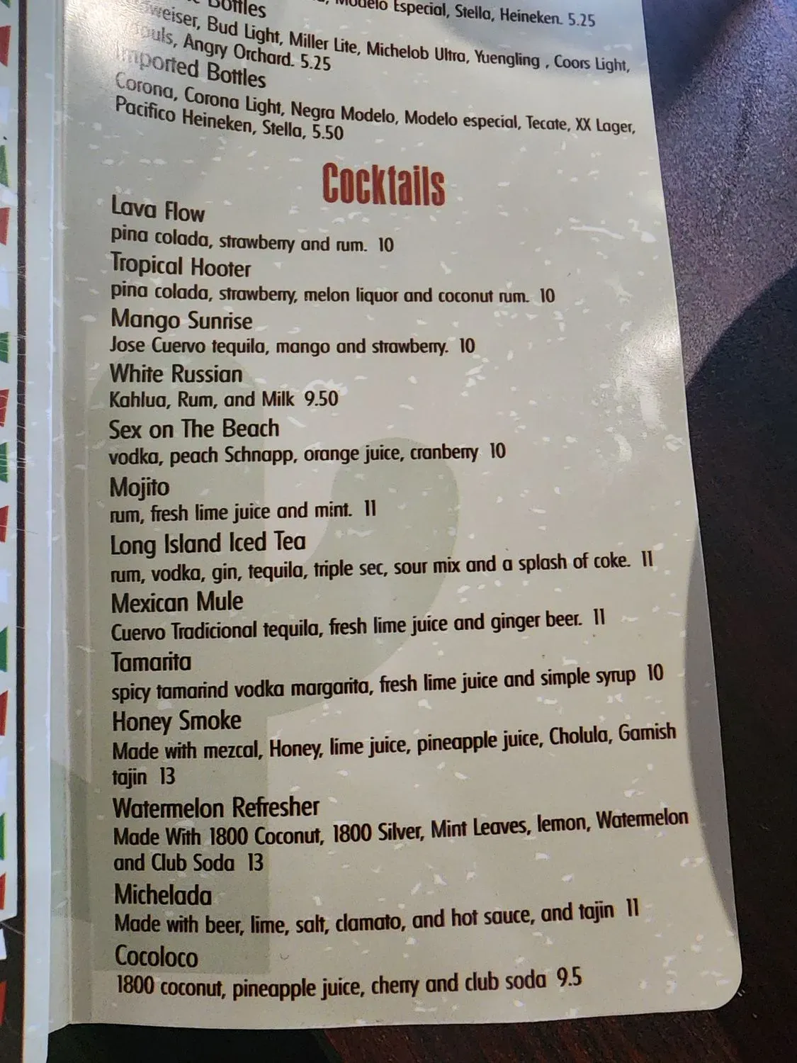 Menu 5