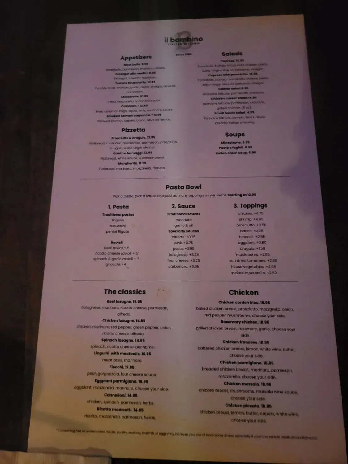 Menu 1