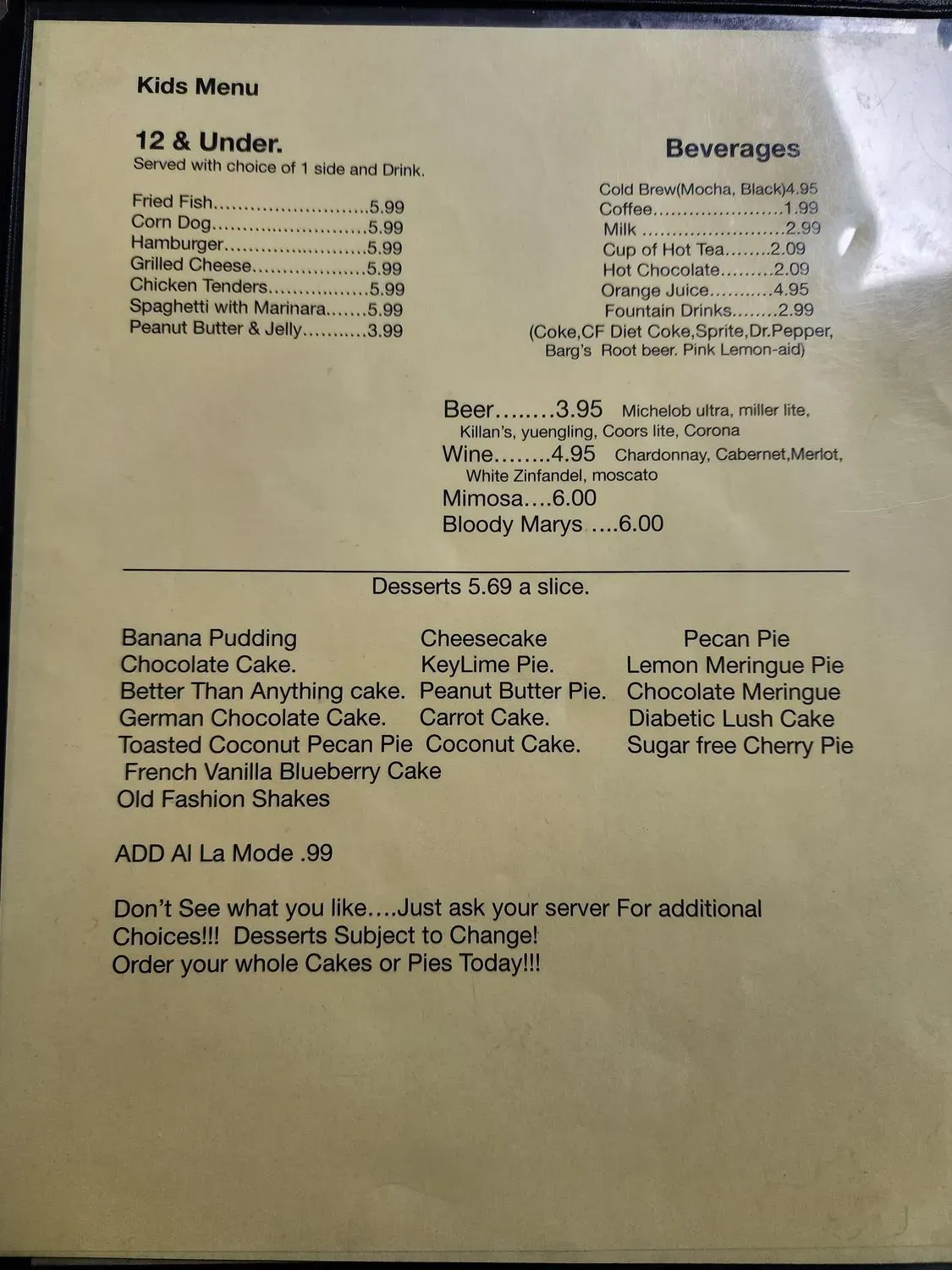 Menu 5