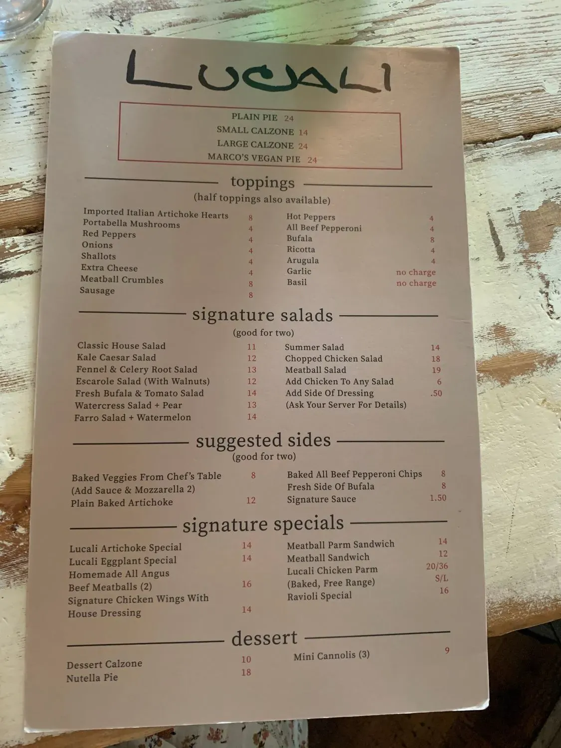 Menu 5