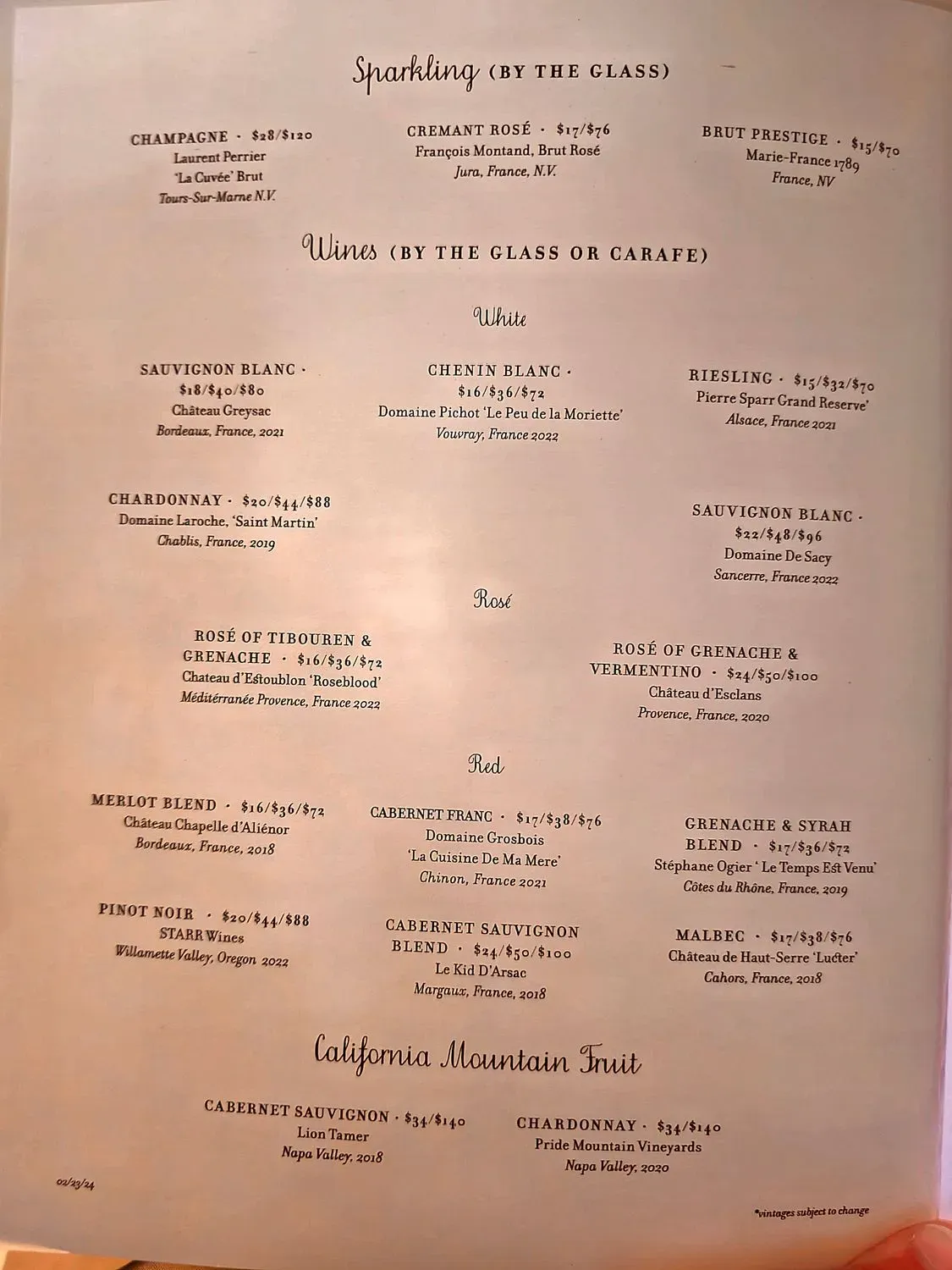 Menu 1