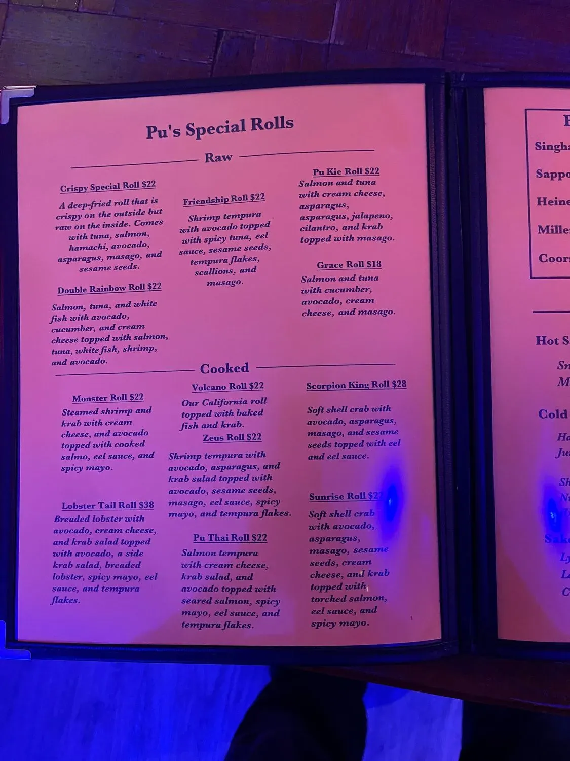 Menu 5