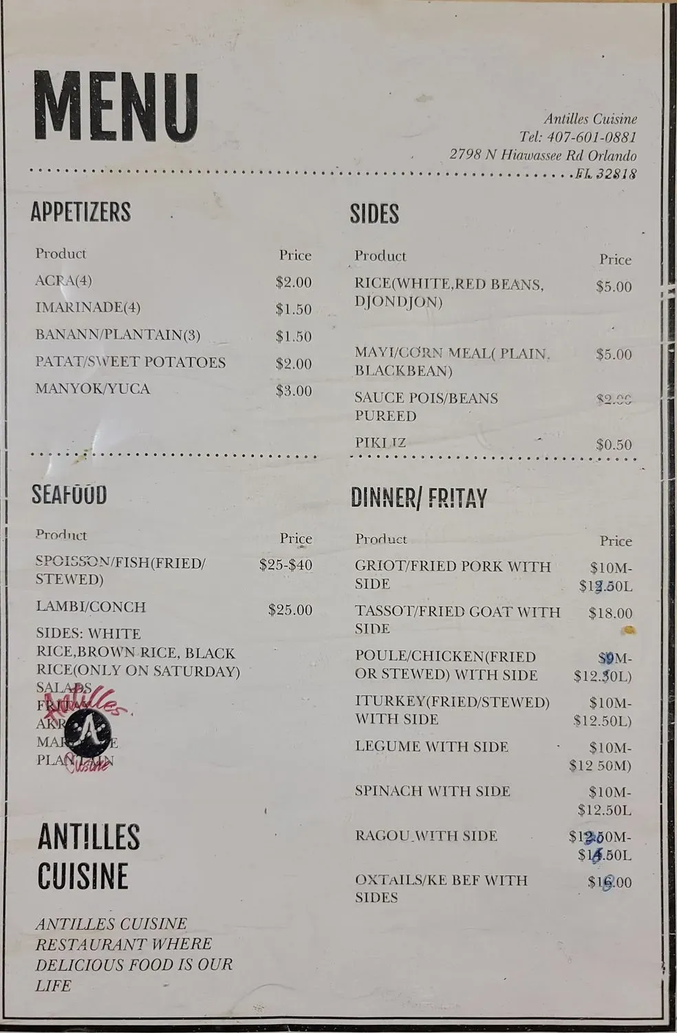 Menu 1