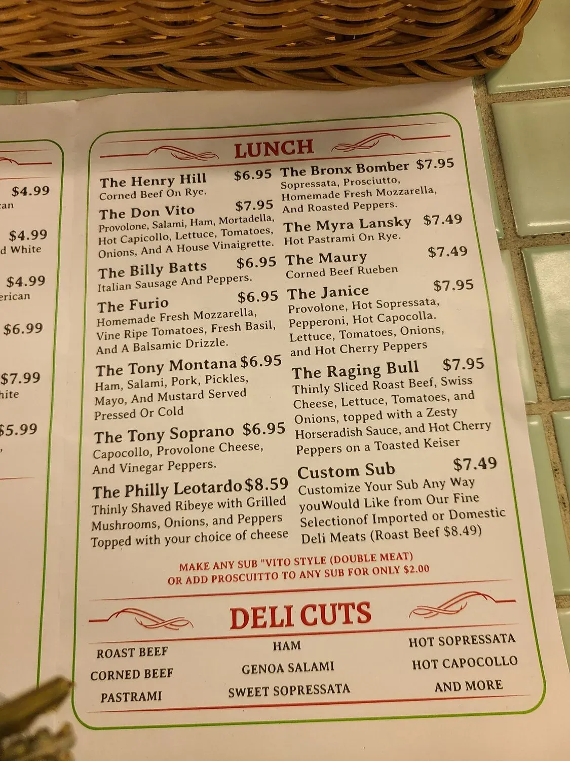 Menu 2